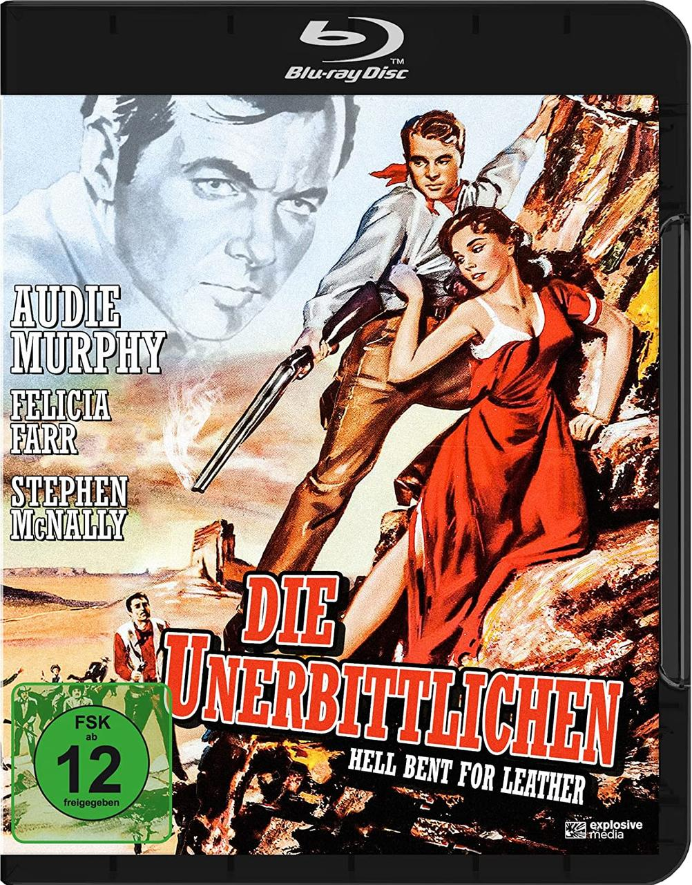 Filmcover: 'Die Unerbittlichen', ein Western mit Audie Murphy, Felicia Farr.