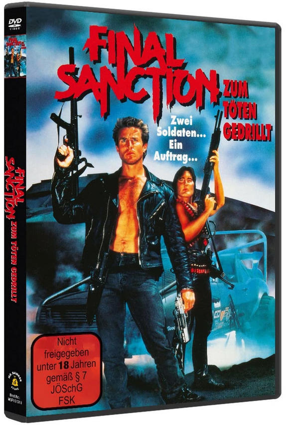 DVD-Cover, zwei Personen mit Waffen, Actionfilm.
