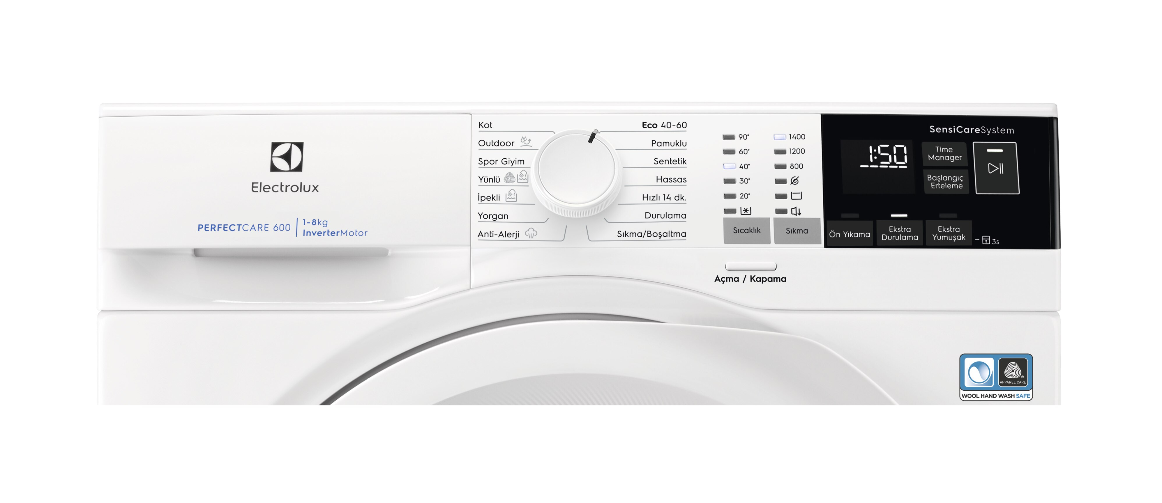 ELECTROLUX EW6FN448WT 1400 Devir 14 Program 8 Kg Çamaşır Makinesi Beyaz