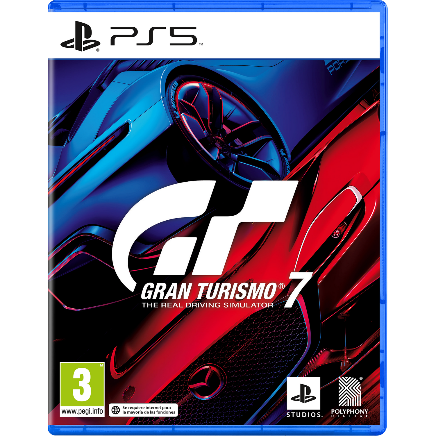Consola - Sony PS5, 825 GB, 4K, HDR, Blanco + Gran Turismo 7 + Destruction AllStars + 2 Mandos DualSense™ + PlayStation Plus Card 12 meses