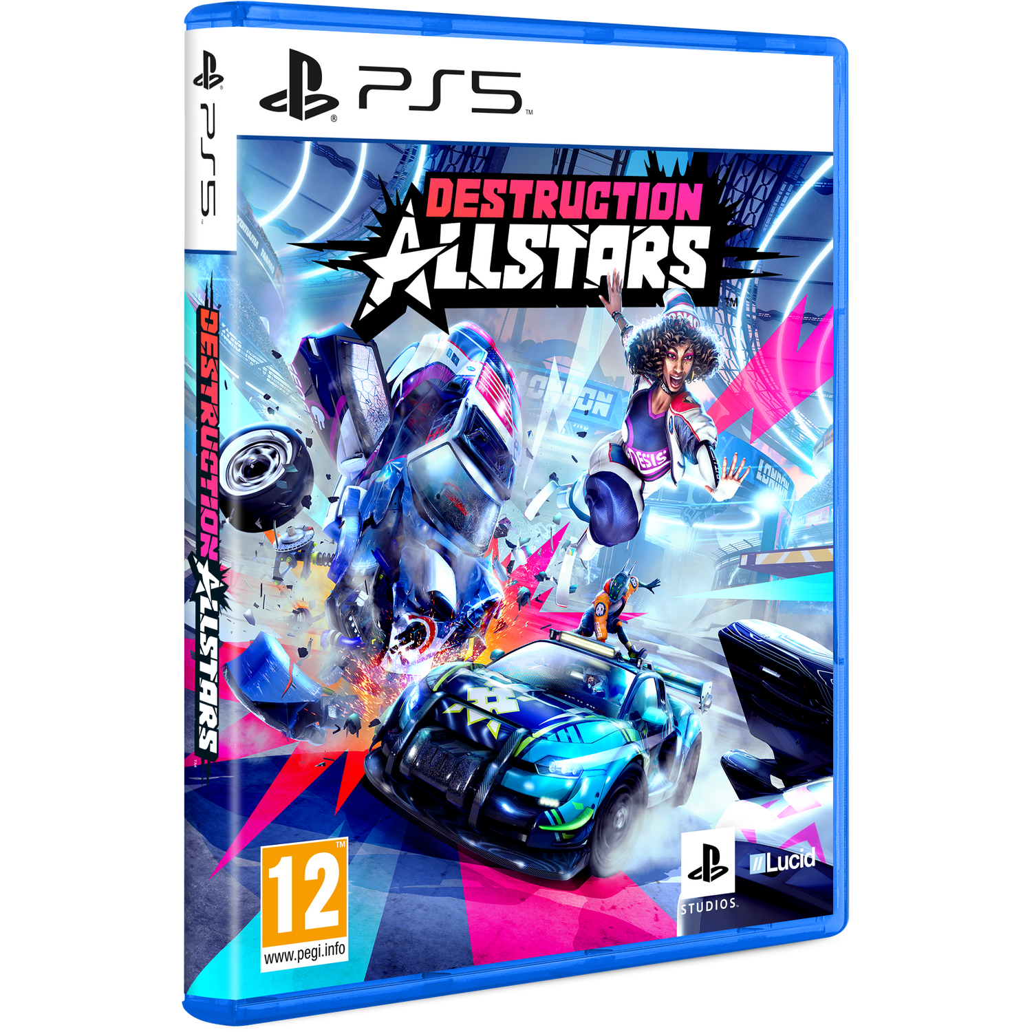 Consola - Sony PS5, 825 GB, 4K, HDR, Blanco + Gran Turismo 7 + Destruction AllStars + 2 Mandos DualSense™ + PlayStation Plus Card 12 meses