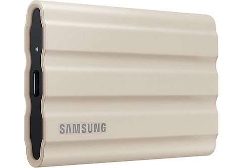 SAMSUNG Disque dur externe Portable SSD T7 Shield 2 TB Beige (MU-PE2T0K/EU)