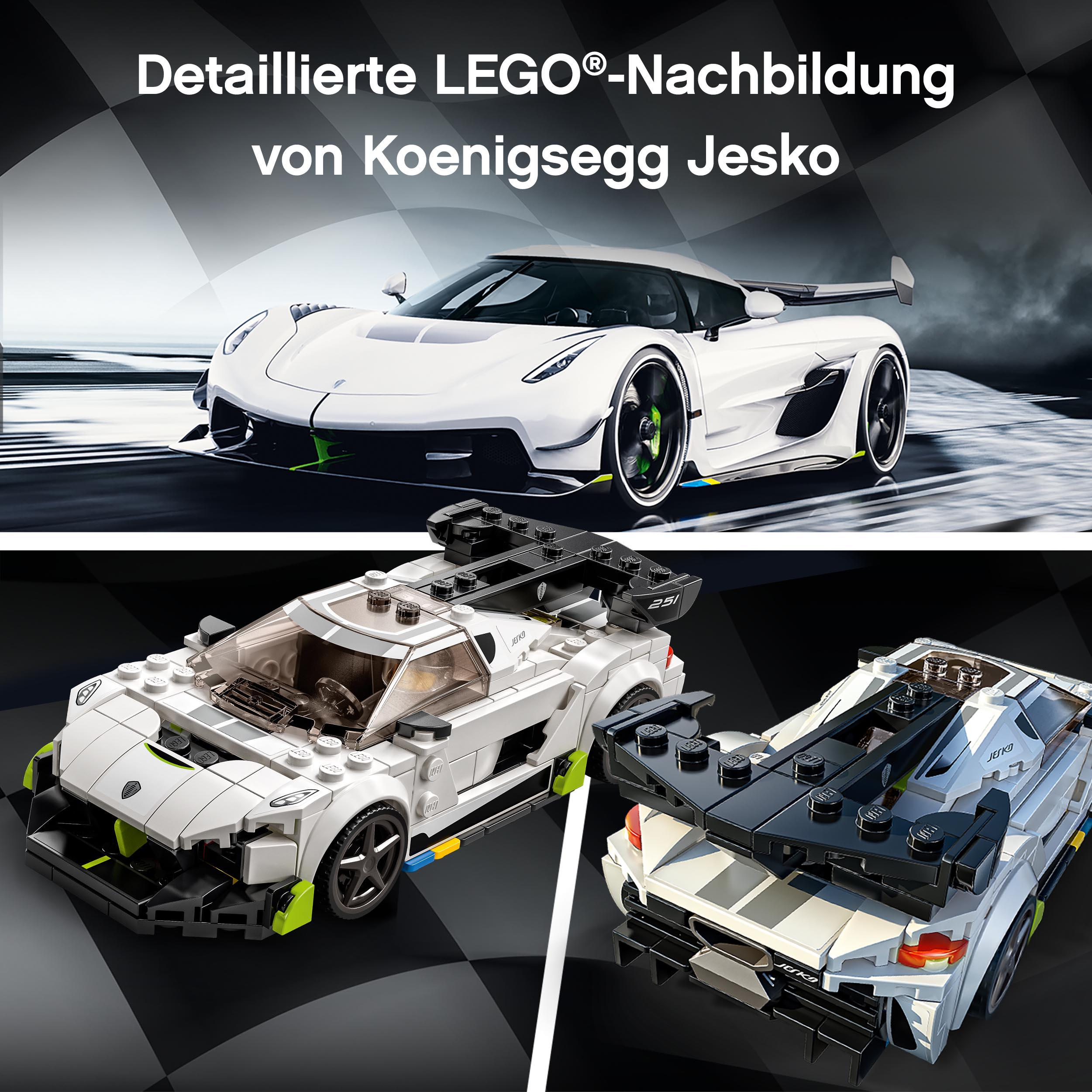 Speed Mehrfarbig LEGO Champions Bausatz, 76900 Jesko Koenigsegg