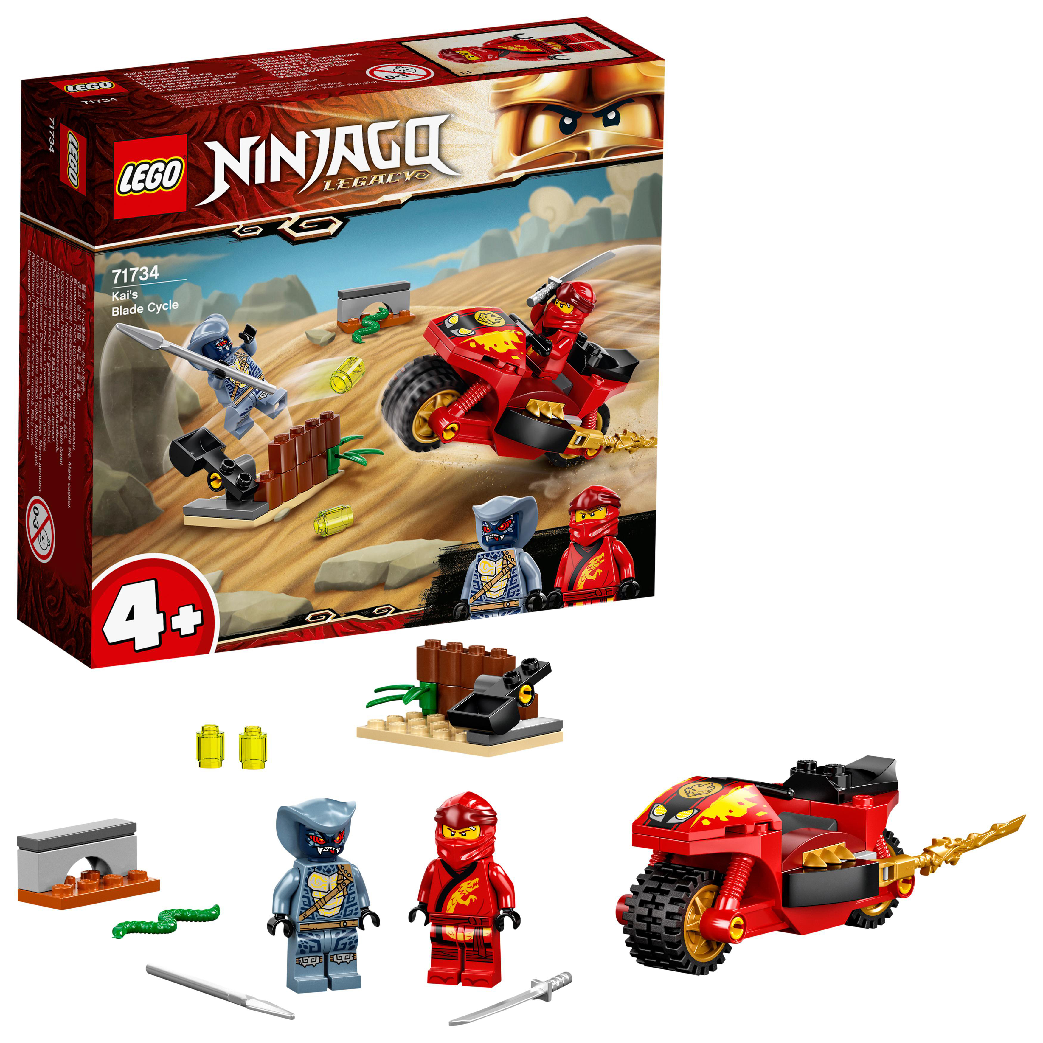 LEGO NINJAGO 71734 Kais Feuer-Bike Bausatz, Mehrfarbig