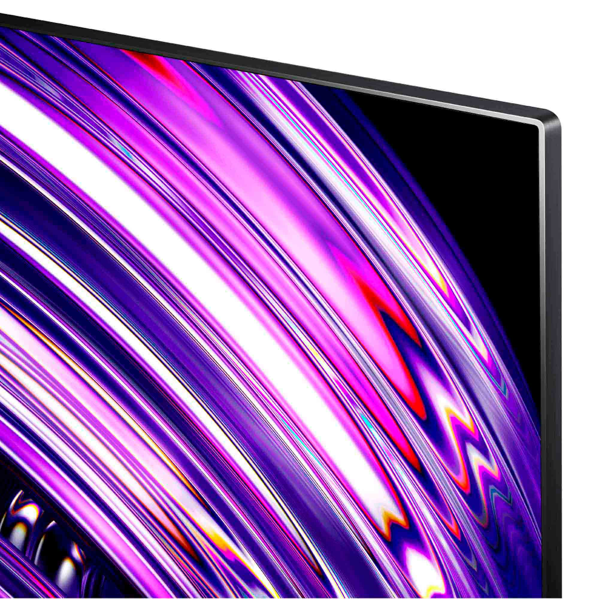 Primer plano de una pantalla de TV con colores vibrantes.