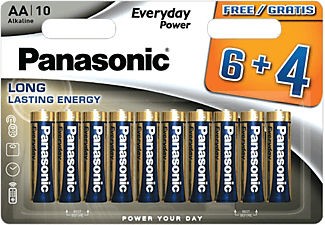 PANASONIC 6+4F AA ceruza elem, 10 db/csomag (LR6EPS/10BW)
