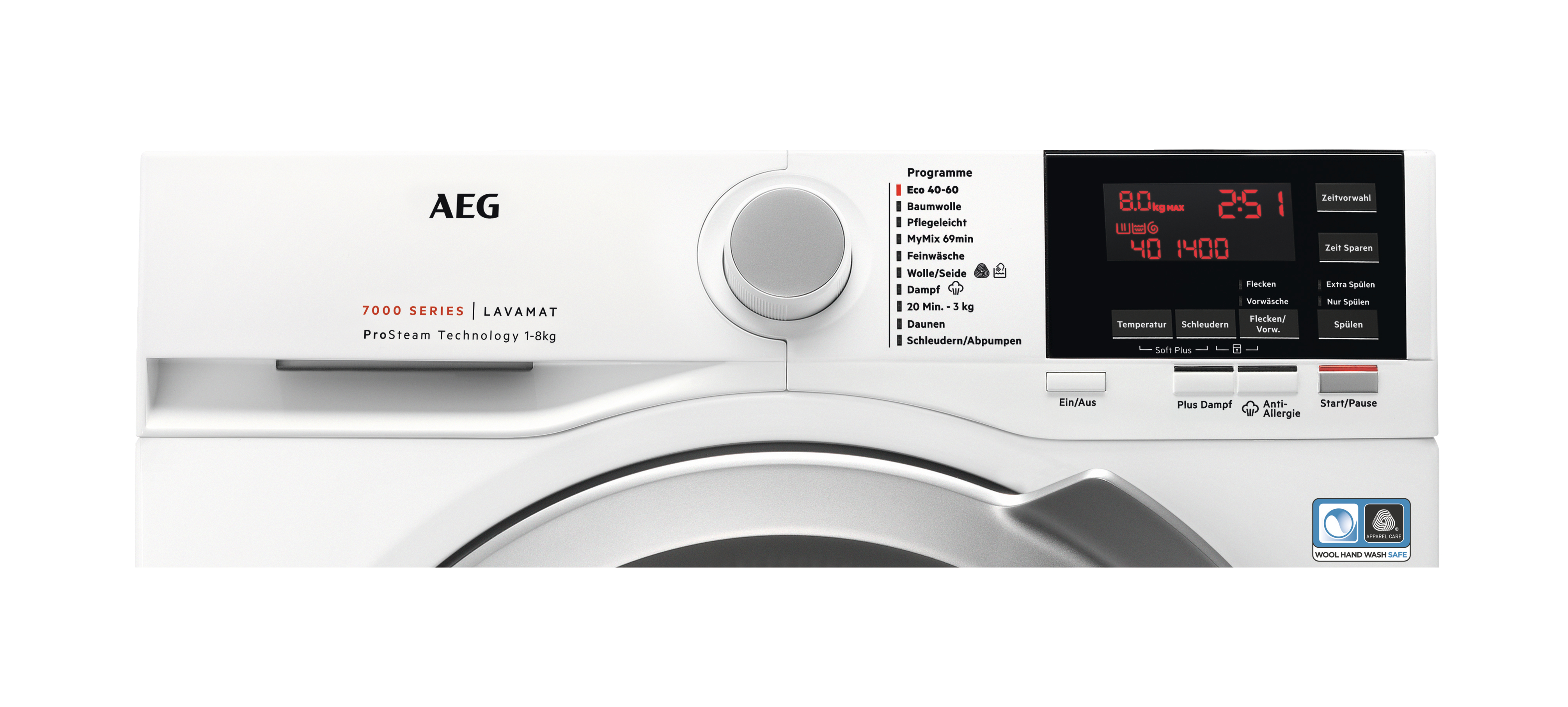 AEG L7FBA60480 Serie 7000 mit ProSteam Dampfprogramm Waschmaschine (8 kg, 1400 U/Min., A)