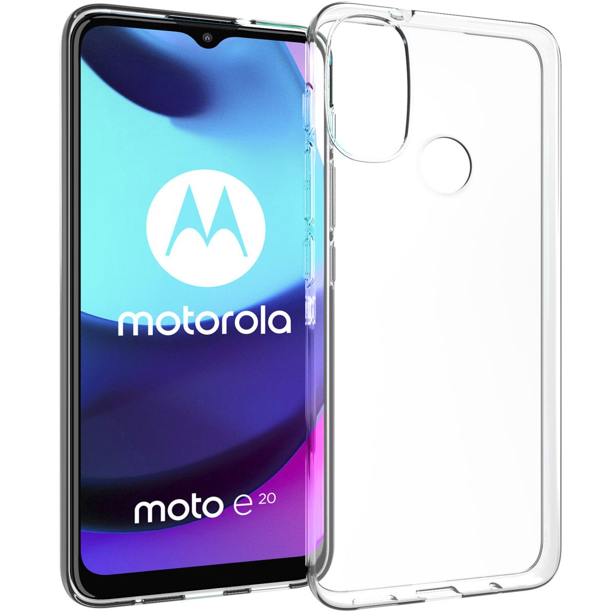 ACCEZZ Clear Case voor Motorola Moto E20 Transparant afbeelding