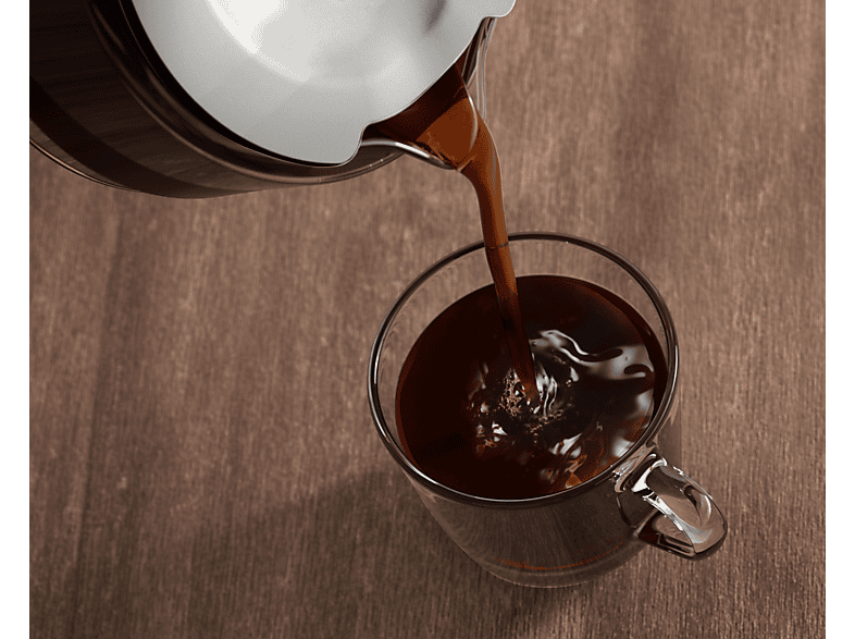 PHILIPS HD5416/00 Café Gourmet mit Glaskanne, 1,25 Liter, 1800 Watt, Kaffeemaschine Weiß