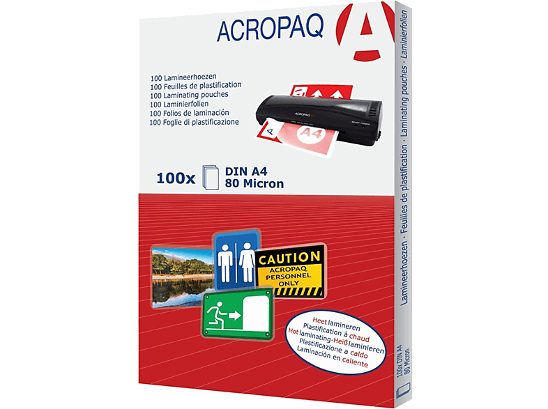 ACROPAQ lamineerhoezen A4 80 | 100 stuks