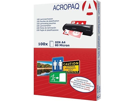 ACROPAQ lamineerhoezen A4 80 micron - 100 stuks