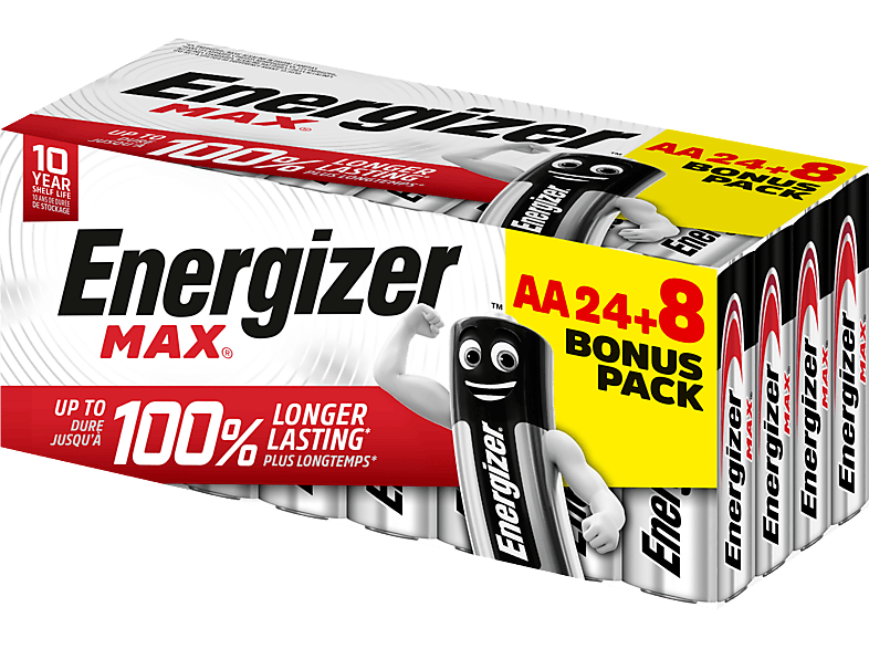 ENERGIZER MAX AA 24+8 Bonus Pack - Batterie