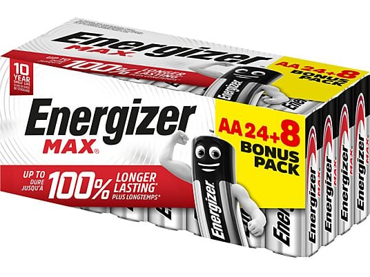 ENERGIZER MAX AA 24+8 Bonus Pack - Piles