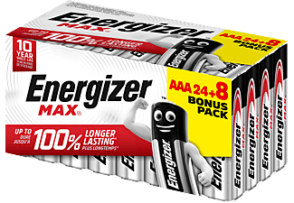 ENERGIZER MAX AAA 24+8 Bonus Pack - Batteria (Argento)