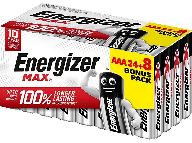 ENERGIZER MAX AAA 24+8 Bonus Pack - Batterie (Silber)