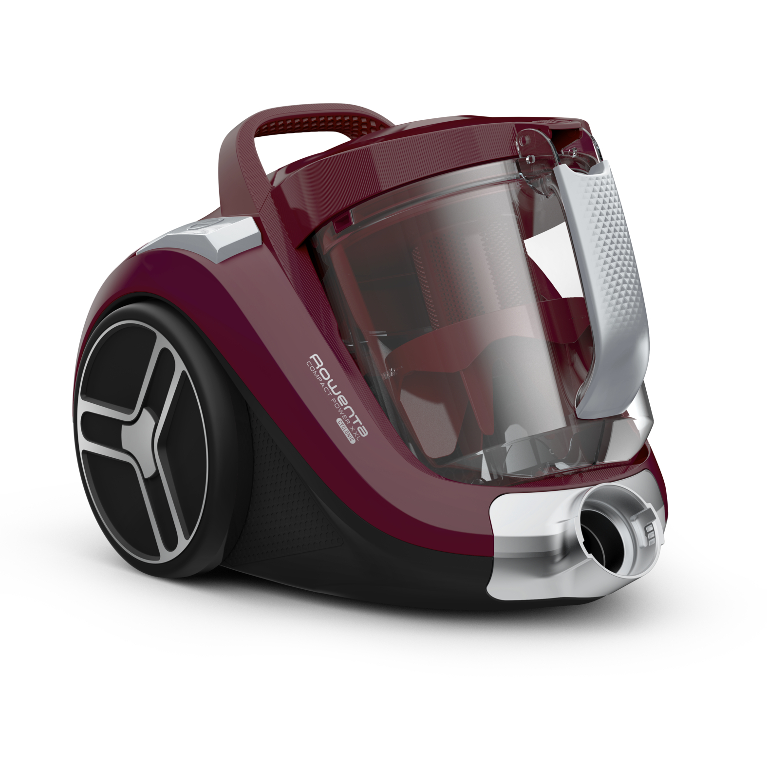 Aspirador sin bolsa - Rowenta RO4873EA Compact Power XXL, Motor EffiTech, Tecnología Ciclónica, 550 W, Depósito 2.5 L, Animal Care, Burdeos
