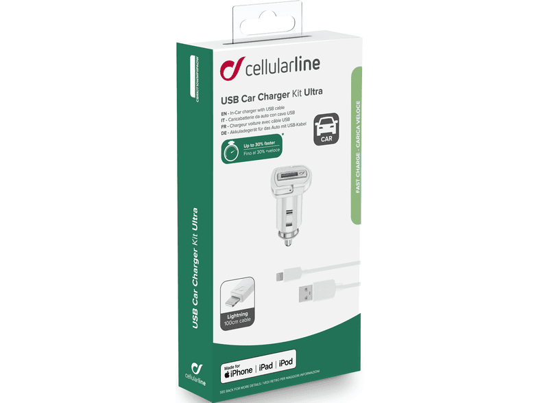 CELLULARLINE USB Car Charger Kit Ultra USB Kabel / Adapter für Handys und  Navigation online kaufen bei MediaMarkt
