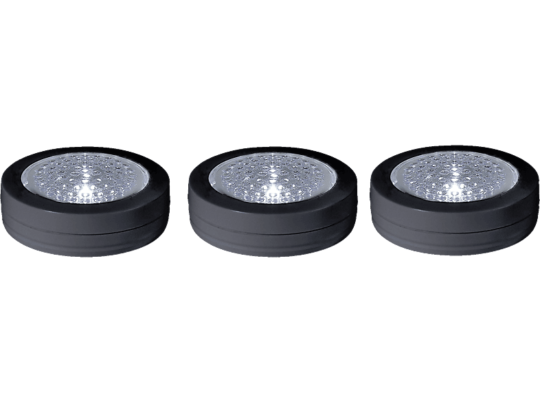 SCHOENENBERGER LED Button On/Off - Leuchte 3er Pack