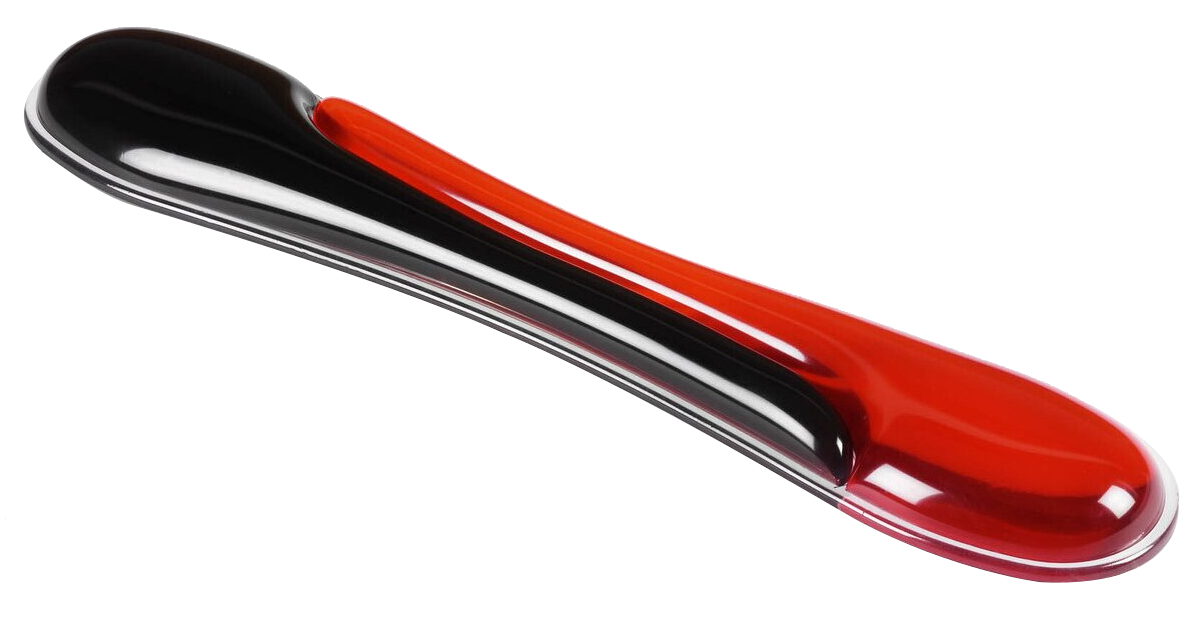 KENSINGTON Duo Gel géltöltésű csuklótámasz billentyűzethez, fekete-piros (62398)