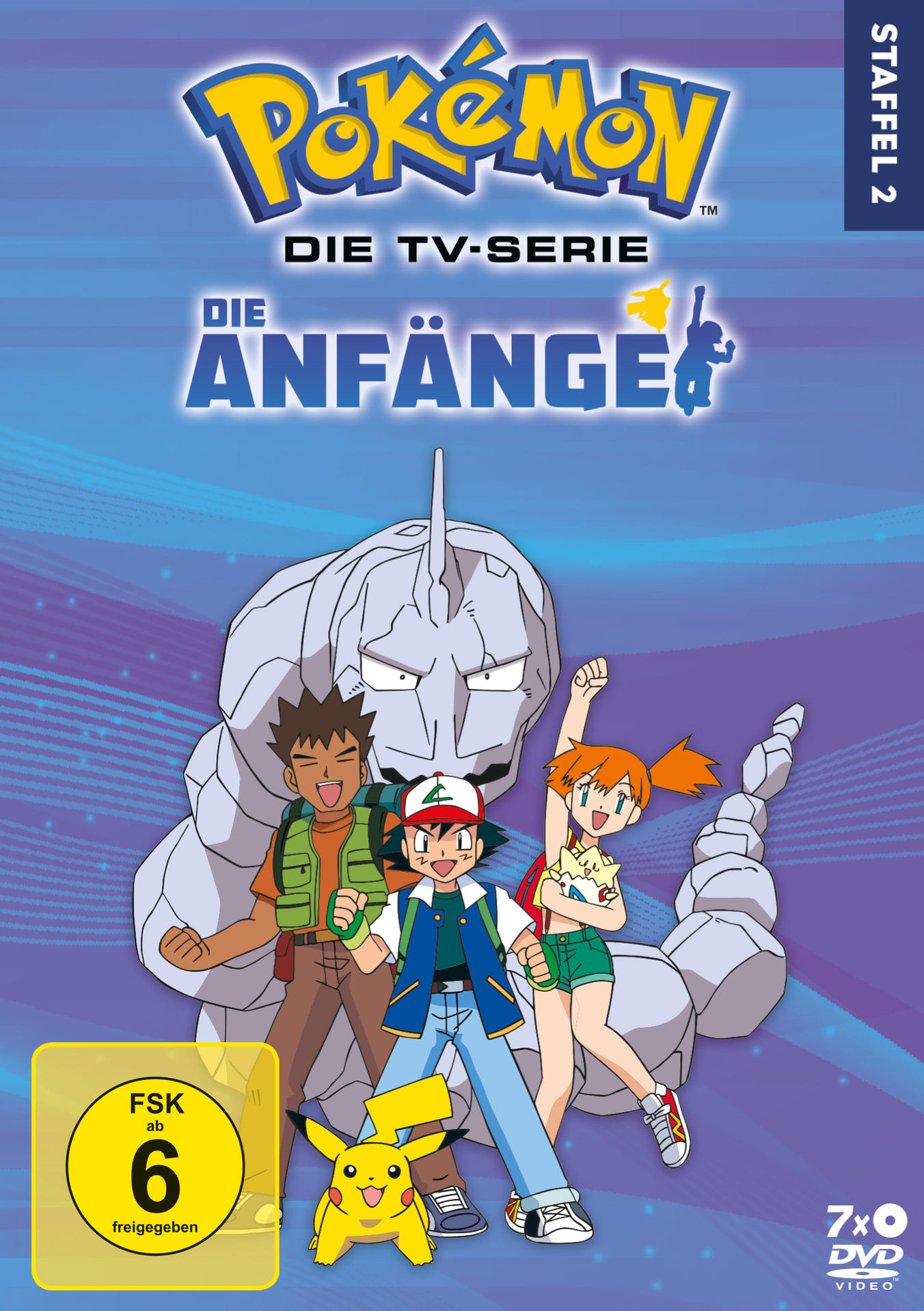 Pokemon DVD-Cover mit Charakteren und Text auf Deutsch. Die Altersfreigabe ist sichtbar.