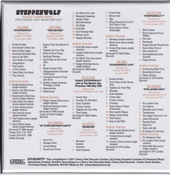 Steppenwolf - Magic Carpet Ride - The Dunhill/Abc Years 1967-197  - (CD)