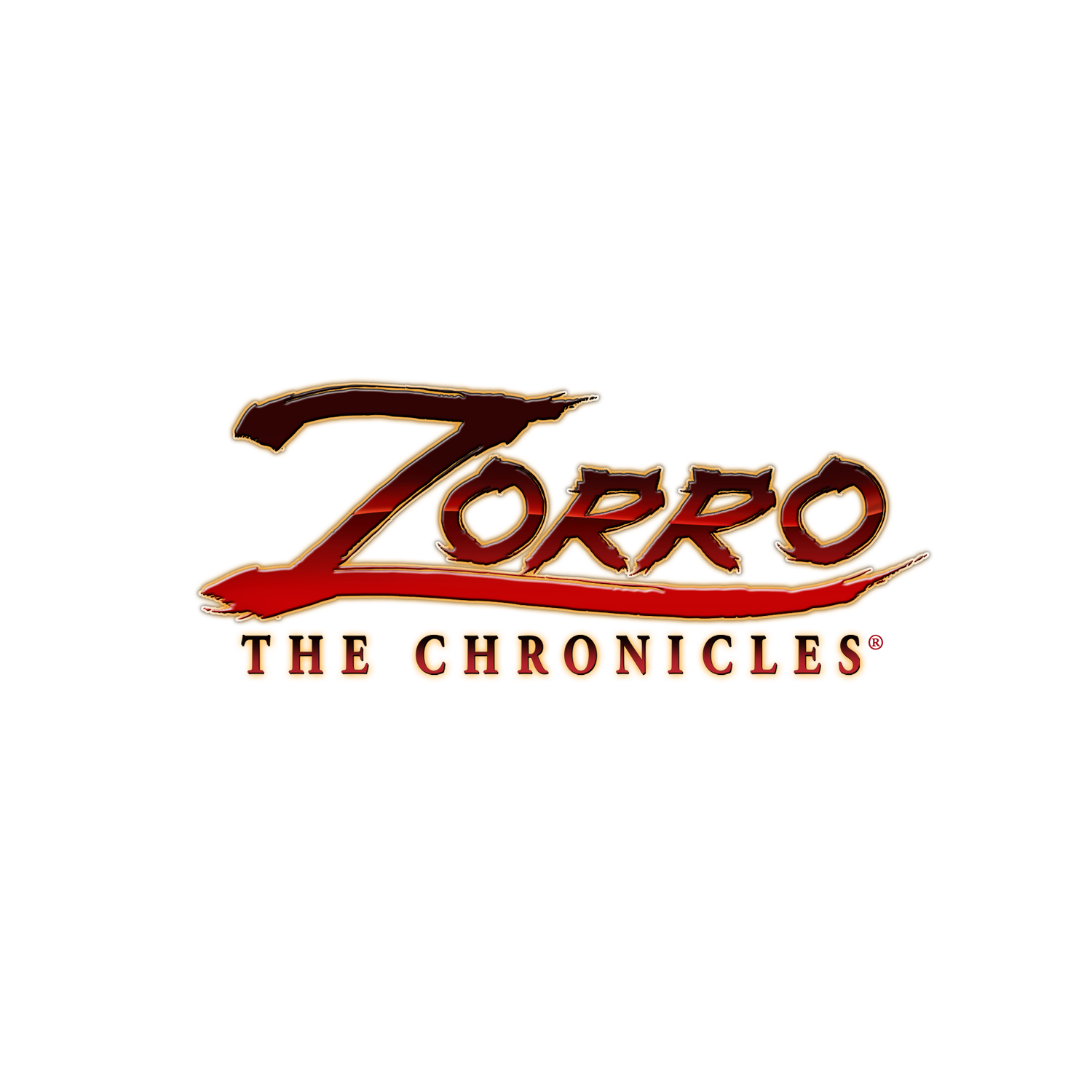 Logotipo de Zorro The Chronicles sobre fondo negro.