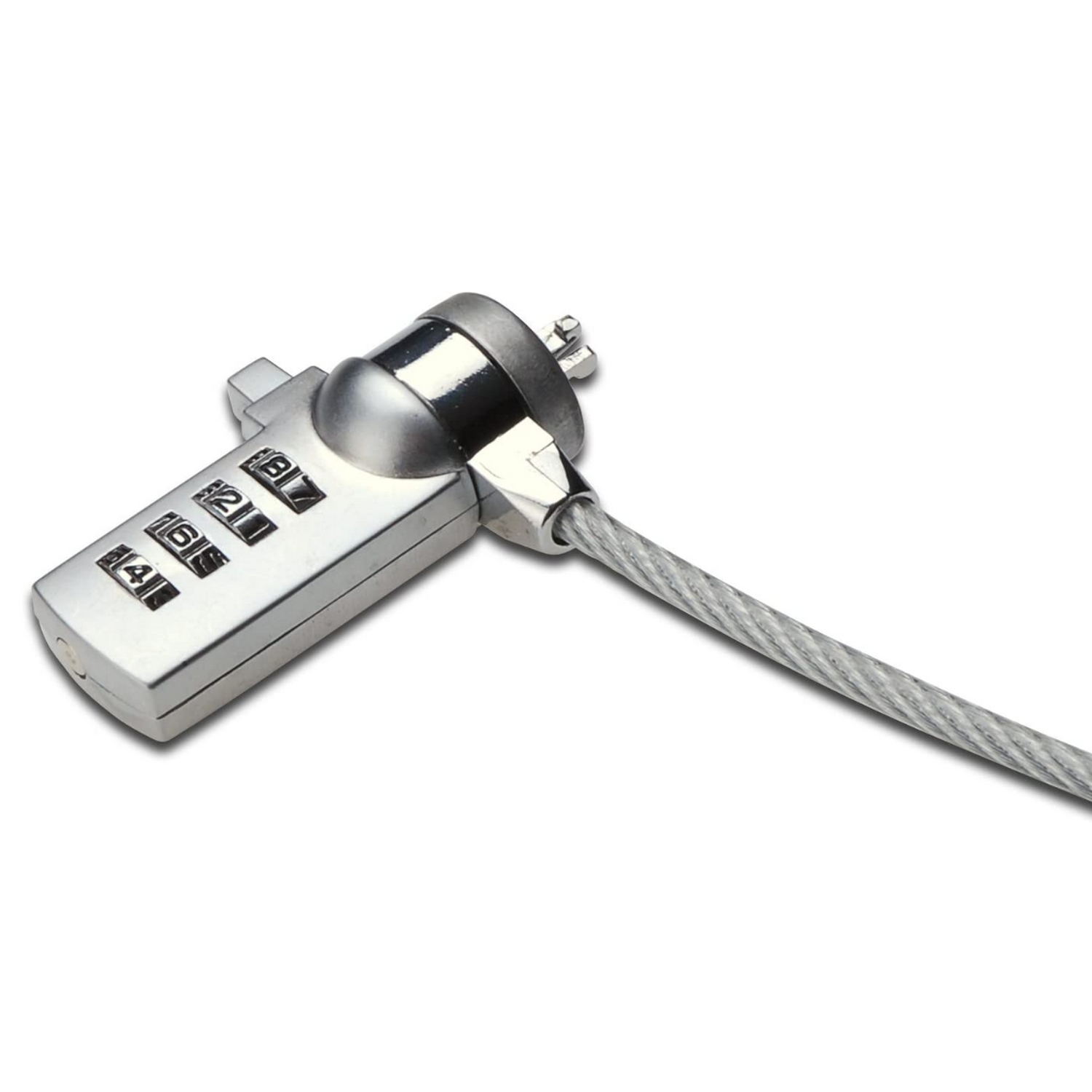 Candado - Nilox MGDA40500, Candado de seguridad, Tipo Kensington, Cierre con combinación, 1.5 m, Gris