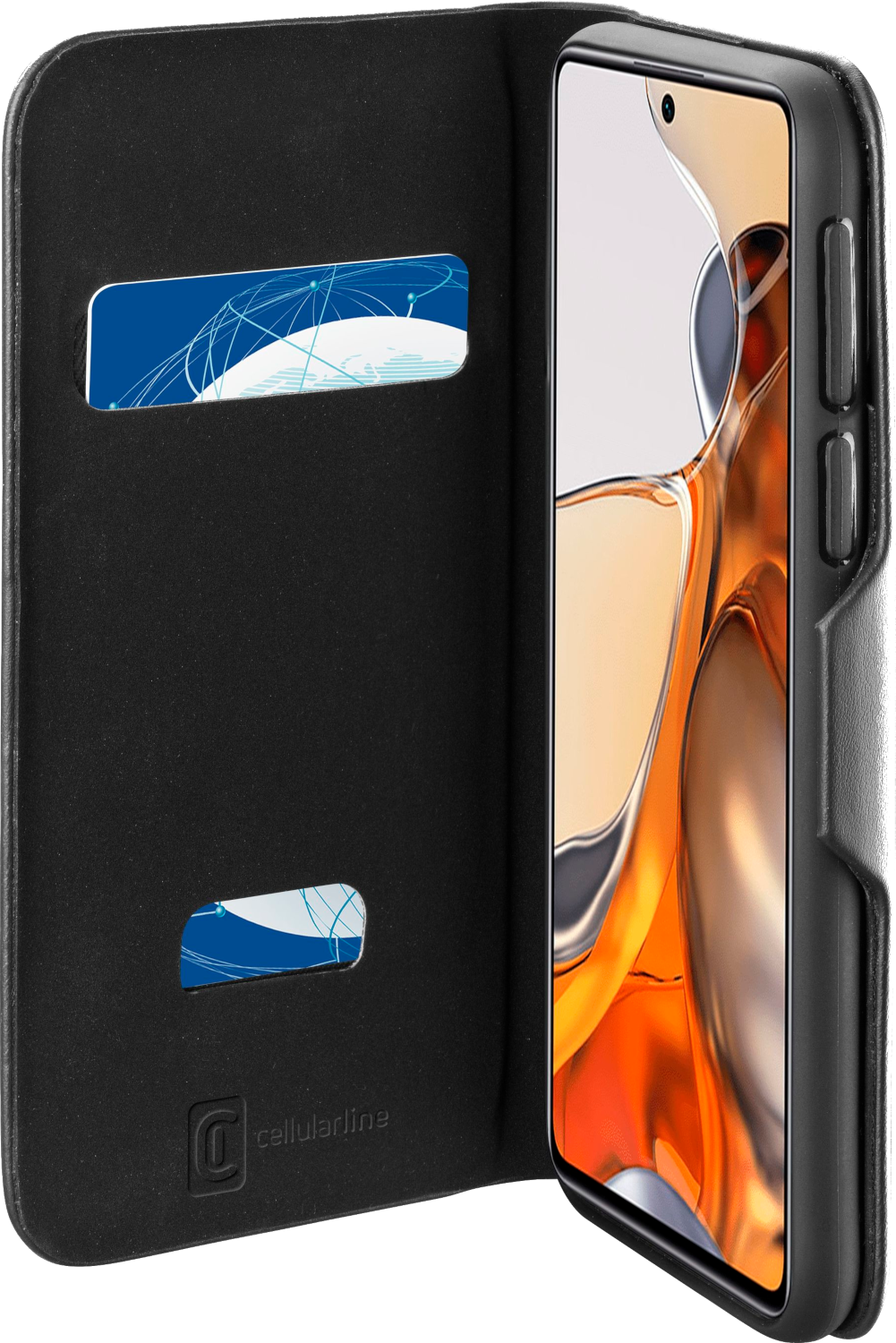 CELLULARLINE Flip Cover Book Clutch Xiaomi Mi 11 Lite/ Mi 11 Lite Pro Zwart (BOOKCLU3XIAOMI11TK)