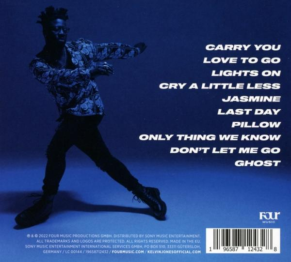 Ein Albumcover mit einem tanzenden Mann. Das Album hat Songtitel.