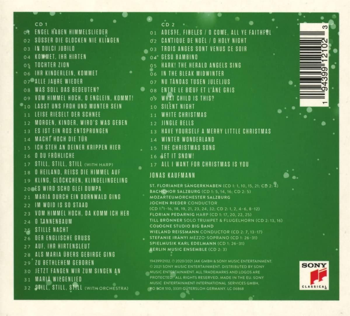 Das Albumcover einer CD. Es zeigt eine Songliste und etwas Text auf Deutsch.