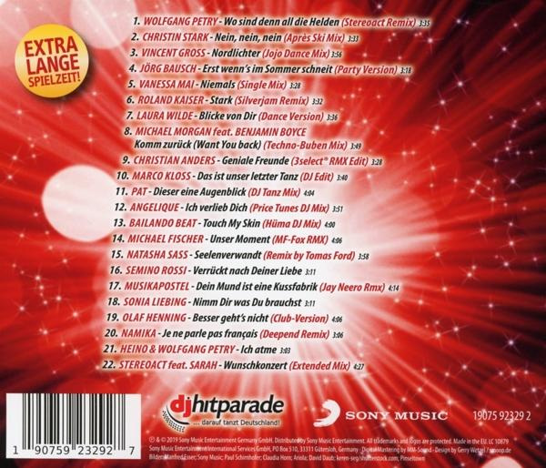 Albumcover mit Songtiteln und Künstlernamen. Text enthält 'Extra Lange Spielzeit!'