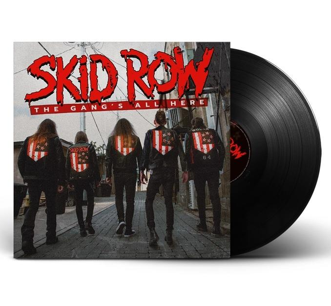 Albumcover für Skid Row, mit der Band, die eine Gasse entlang geht.