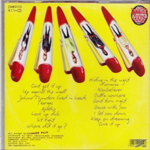 CD-Cover mit Stiften, Texten und dem Bandnamen: Orange Plus.