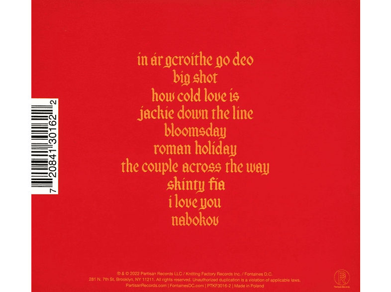 Thumbnail - Fontaines D.C. - Skinty Fia (CD)