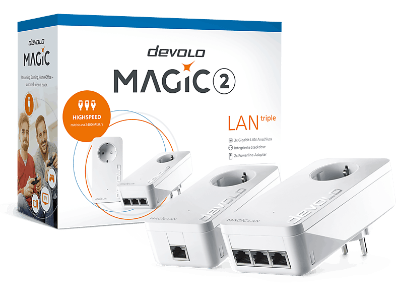 DEVOLO 8510 Magic 2 LAN triple Starter Kit; Powerline