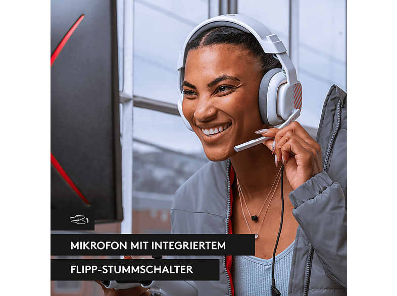 Astro Gaming A10, Kabelgebundenes Gaming Headset, stummschaltbares Bügelmikrofon (Xbox Series X S/, Xbox One, PC), Weiß — Foto 2 von 5