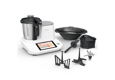 Robot de cocina  Cecotec Mambo Touch con Jarra Habana, 1600W, 3.3 l, 37  Funciones, Wi-Fi, TFT 5”, Negro