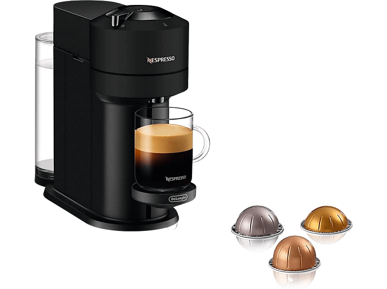 De'Longhi Nespresso® Vertuo Next ENV120.BM, 1500W, 1.1 l, Calentamiento 30s, Tecnología Centrifusión™, Bluetooth, Apagado auto