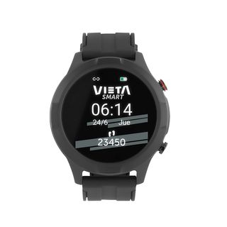 Smartwatch - Vieta Pro Merge, Pantalla 1.3 ", Autonomía 5-7 días, Bluetooth, GPS, IP68, Negro