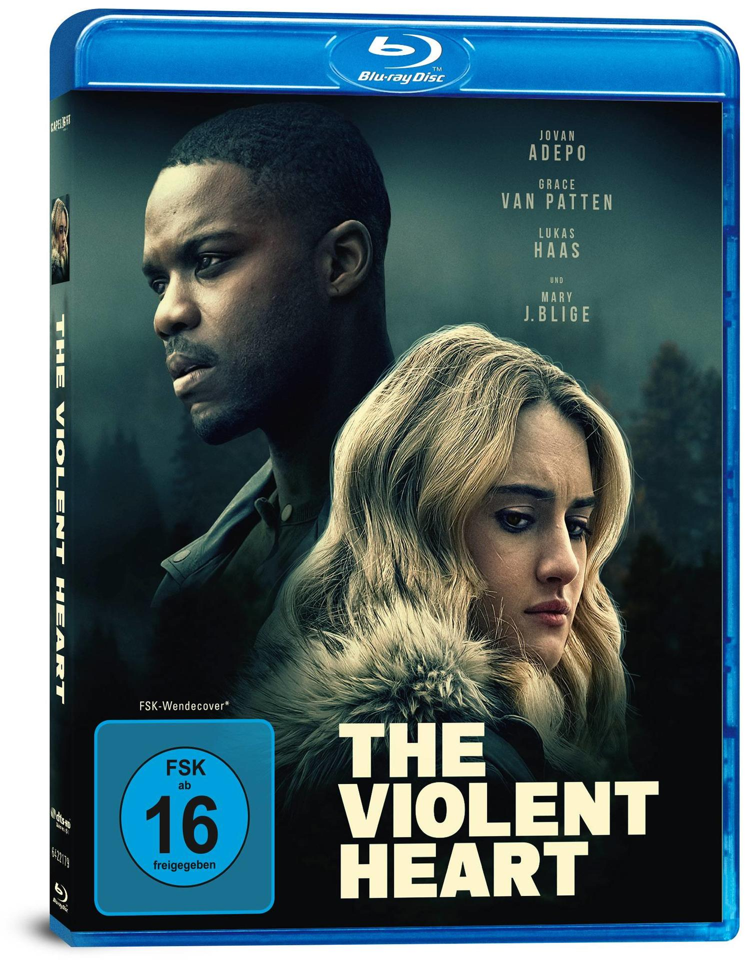 Blu-ray-Hülle mit zwei Personen auf dem Cover, mit Text und einem Bewertungsschild.