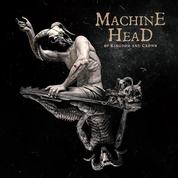 Pochette de l'album Machine Head, une statue avec des cornes.