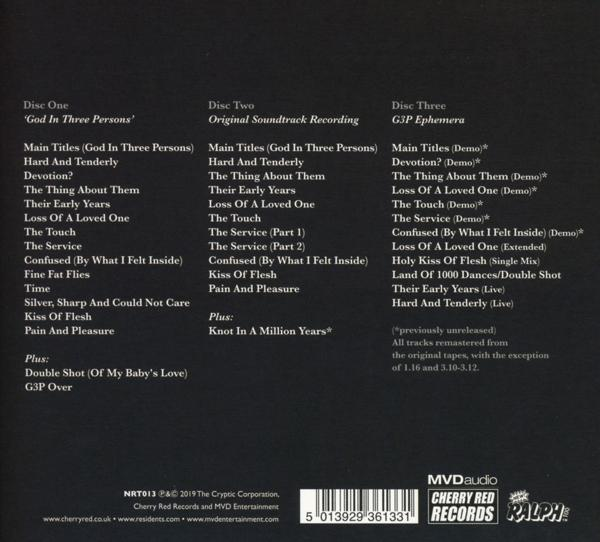 CD-Album mit Titellisten. Text auf Englisch. Cherry Red Records und MVDaudio Logos sichtbar.