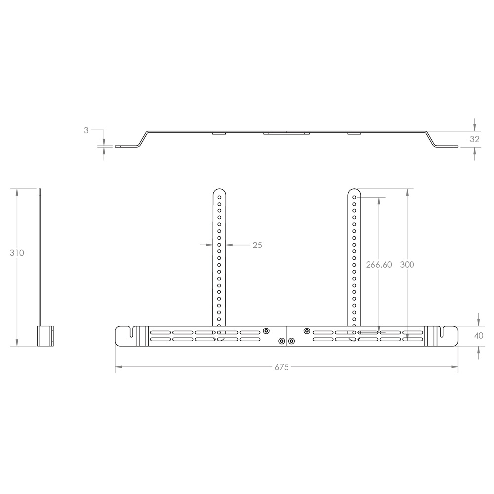 FLEXSON FLXARTV1021 - Support de la barre de son (Noir)
