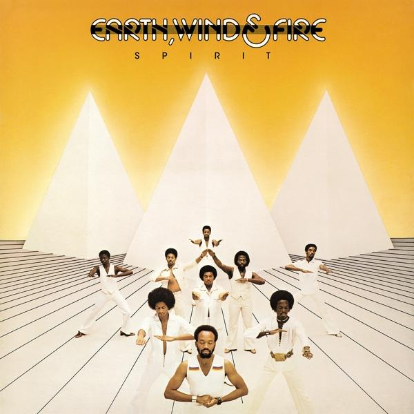 Az Earth, Wind & Fire 'Spirit' című albumának borítója, a csoport tagjaival.
