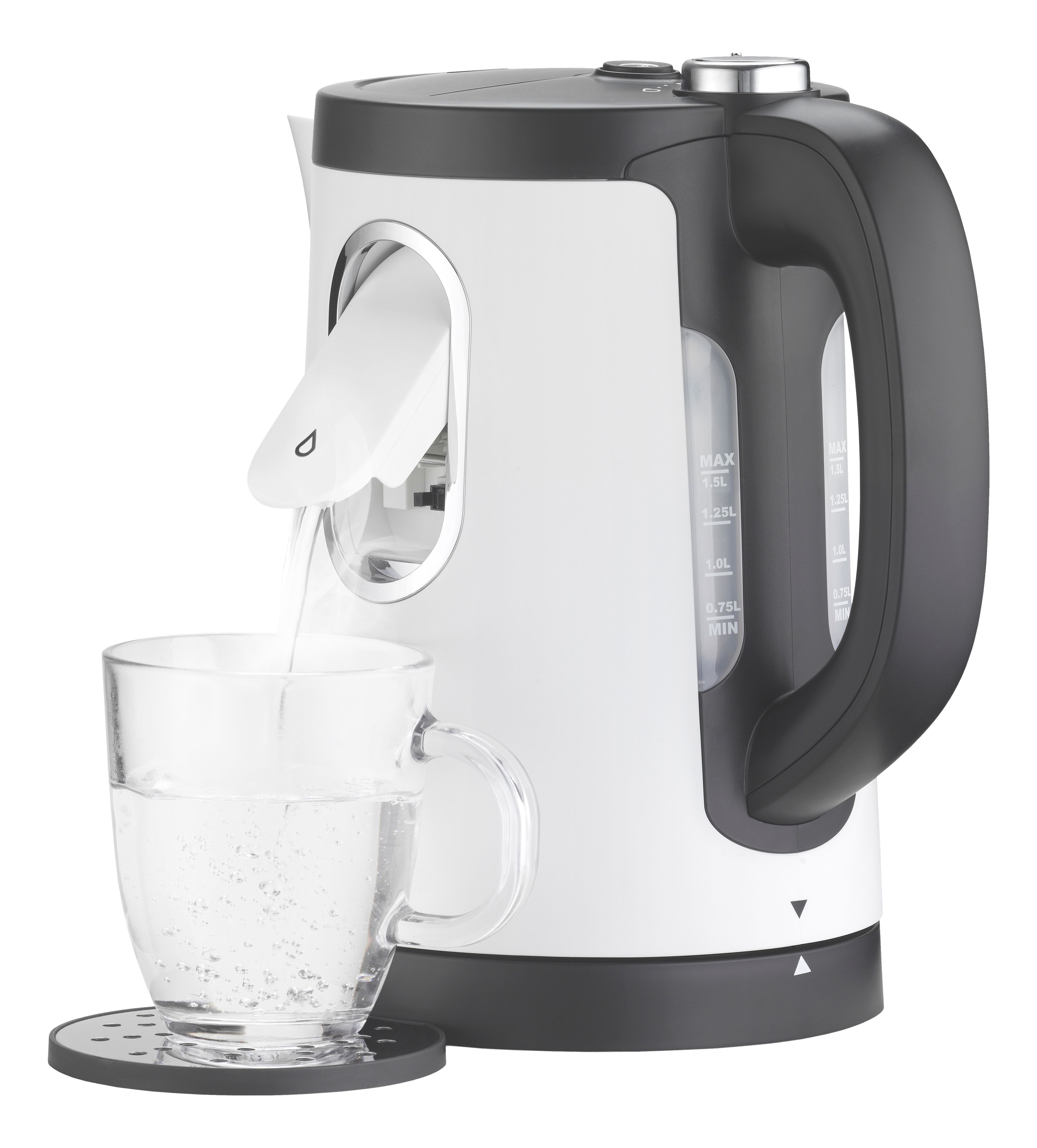 TRISA 2-in-1 Perfect Cup Wasserkocher (Weiss, 1.5 l, 2400 Watt)