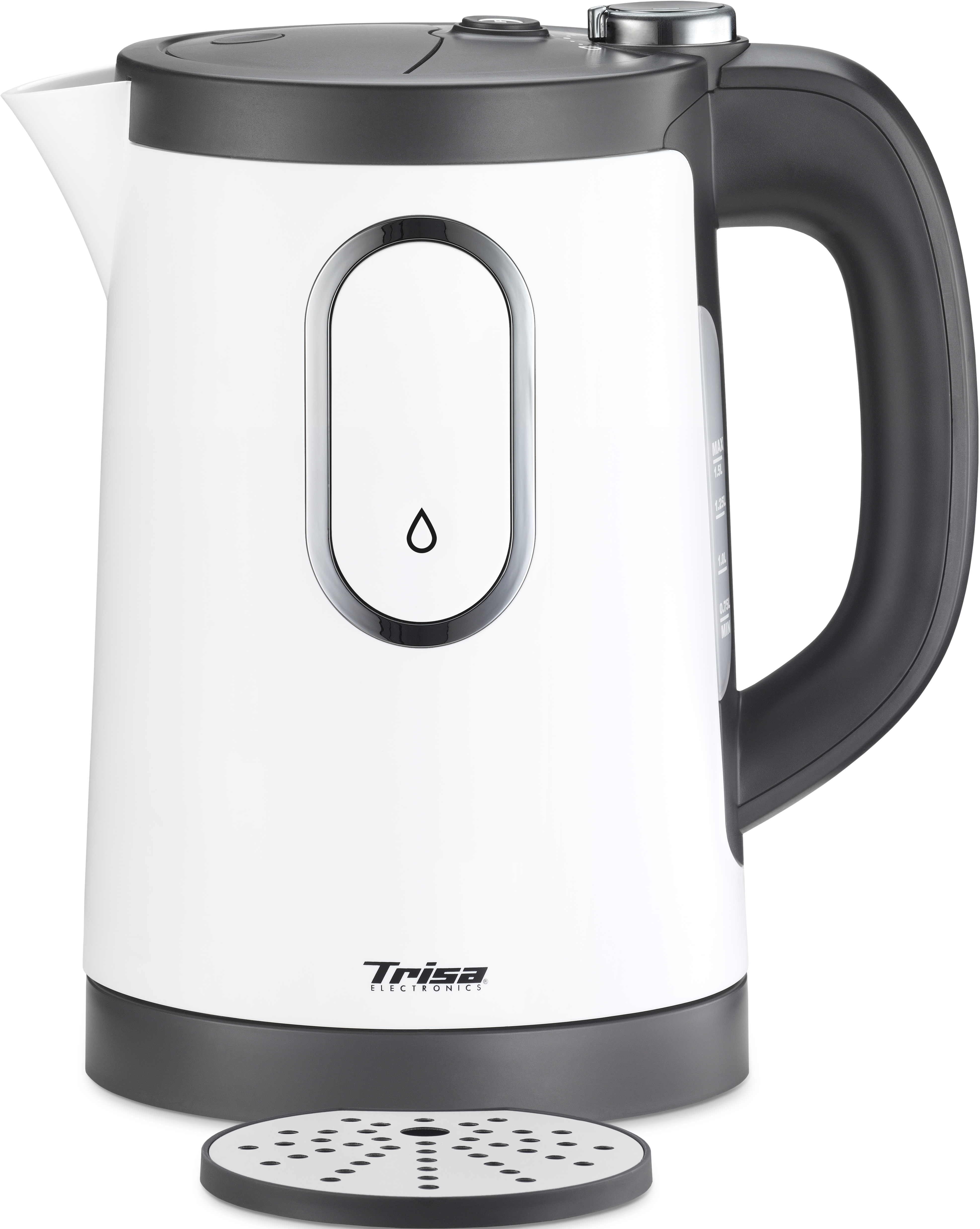 TRISA 2-in-1 Perfect Cup Wasserkocher (Weiss, 1.5 l, 2400 Watt)
