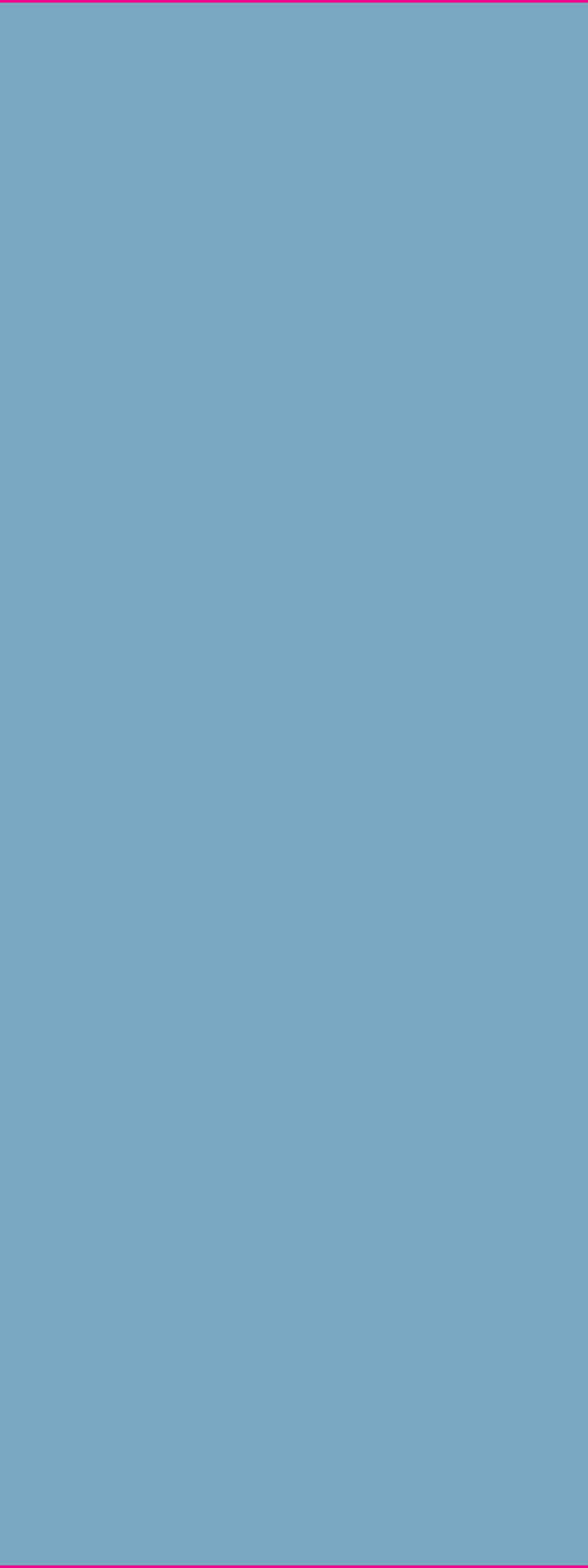 Ein durchgehend hellblauer Hintergrund mit einem dünnen magentafarbenen Rand oben und unten.