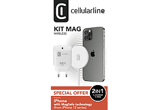 CELLULARLINE iPhone Magsafe Kablosuz Şarj Standı + 20W Duvar Şarjı_2