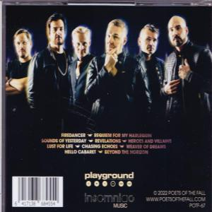 CD-Cover mit einer Band von sechs Männern, Songtiteln und den Logos von Playground und Insomniac Music.