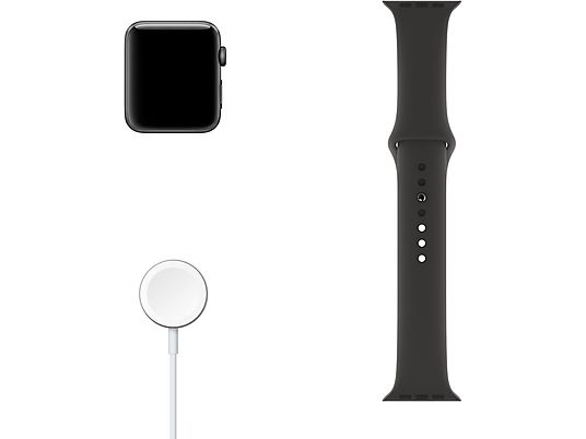 APPLE Watch Series 3 42mm spacegrijs aluminium / zwart sportbandje